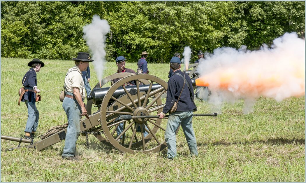 Artillery firing by section. (Dr. Ian Webber)