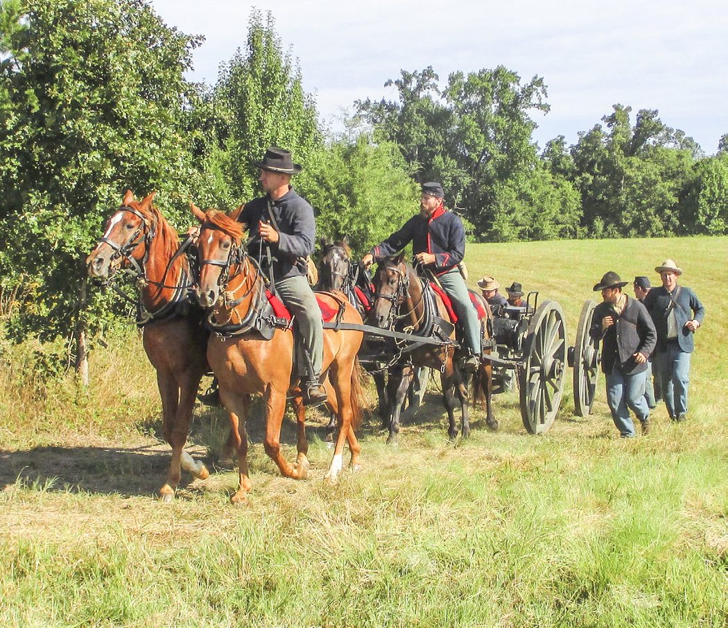 Gun Number 2 crew driving to its position. (Jeffrey Hayes)
