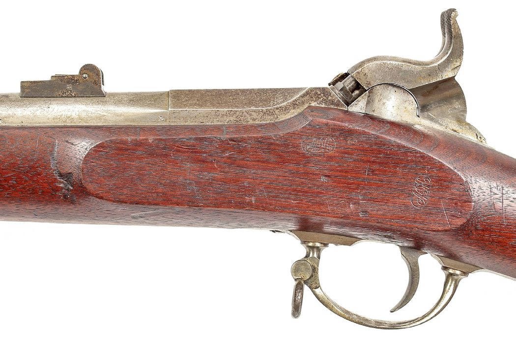 Counterpane of a Lindsay “Double Musket” showing the pair of A.D. King acceptance cartouches.