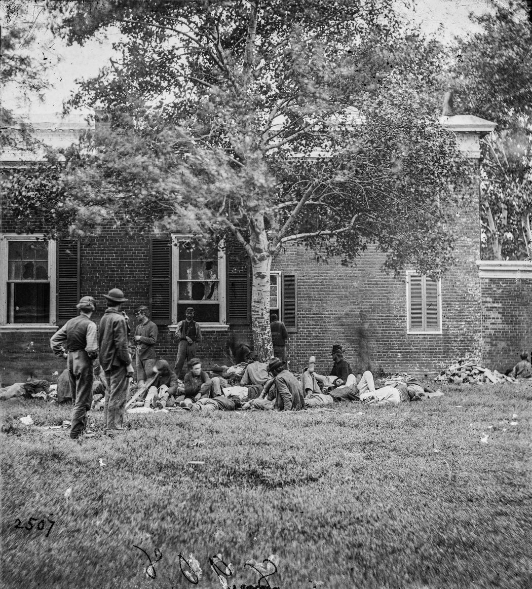 Wounded from the Battle of the Wilderness. All images Library of Congress.