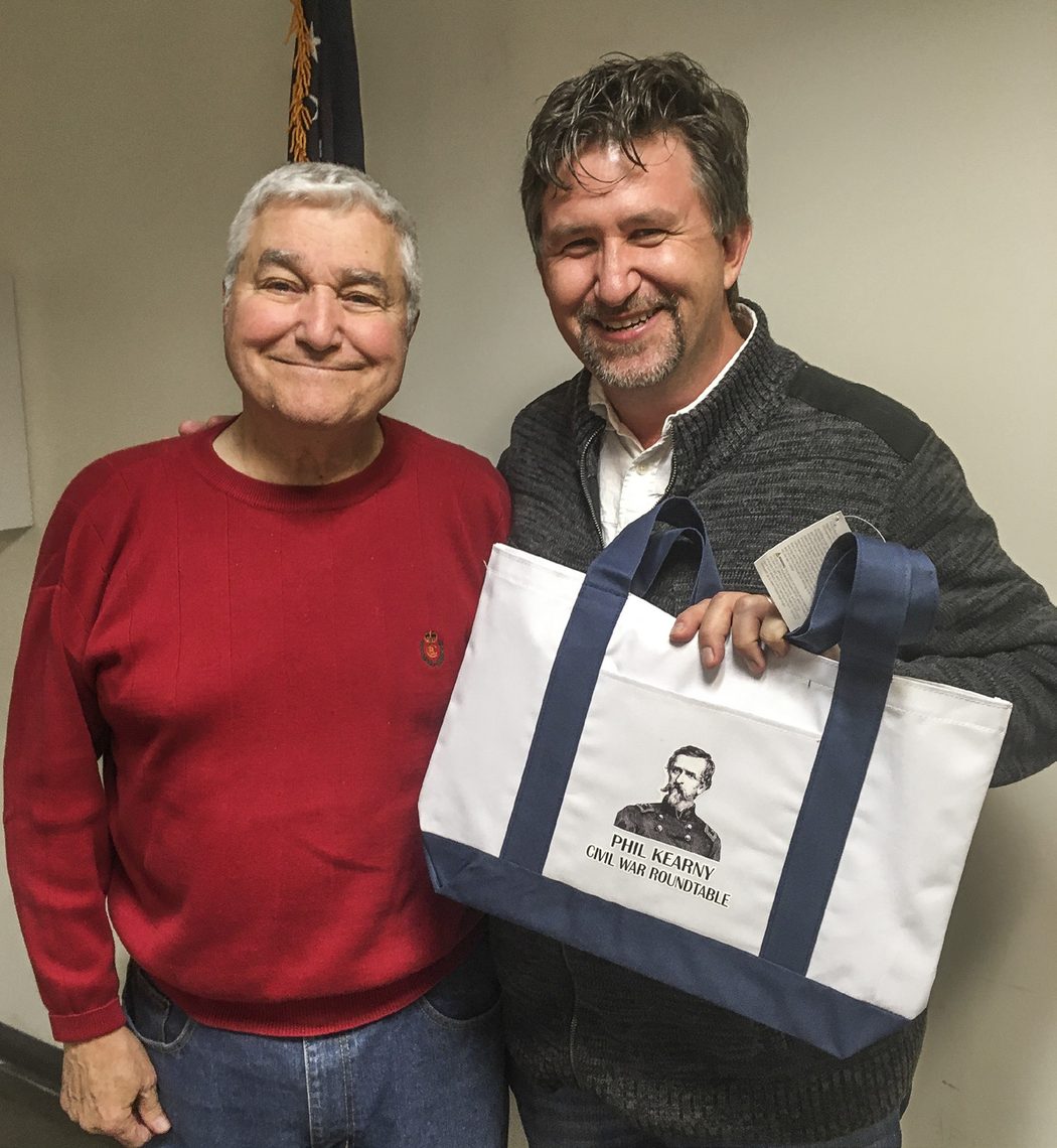Chris Mackowski and Joe Truglio (a Civil War News book reviewer) after one of Chris’s visits to the Phil Kearny CWRT.