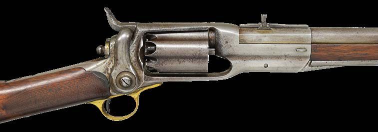 in service, the Colts were withdrawn and replaced by the Sharps rifles. (Courtesy Poulin’s Antiques & Auctions Inc.)