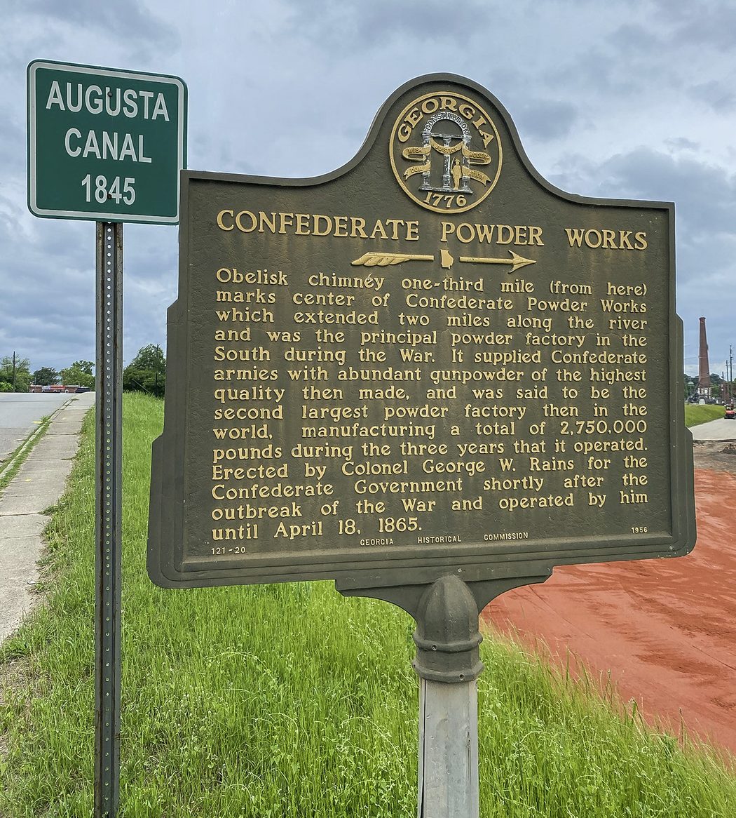 Georgia Historical Commission Marker Installed in 1956. (Photo by Gould B. Hagler II)