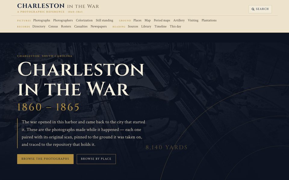 CharlestonInTheWar.com home page